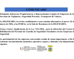 COMUNICADO